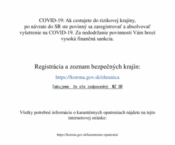 Opatrenie COVID 19