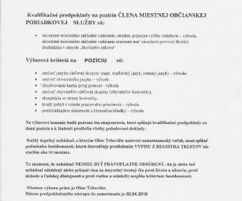 Vyberove konanie na clena mops